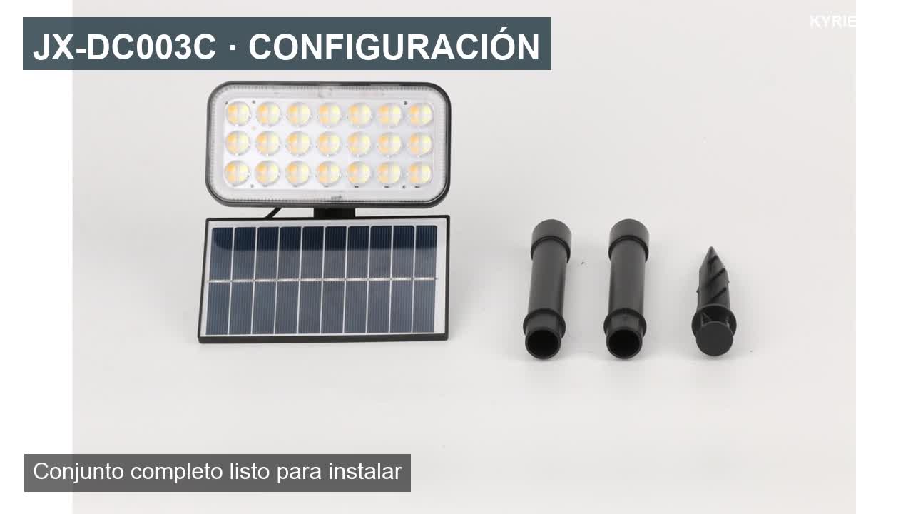 Luz solar de jardín de haz amplio